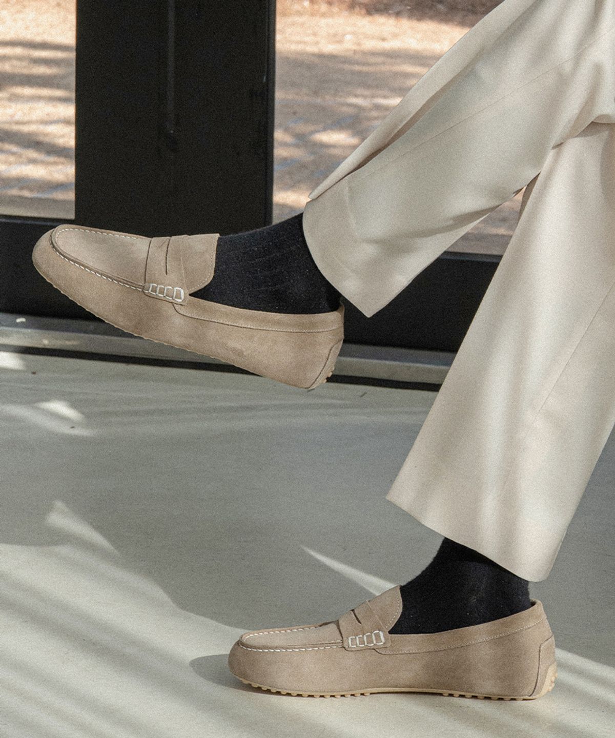올클래식(ALLCLASSIC) ALC600 페니 드라이빙 슈즈_taupe suede