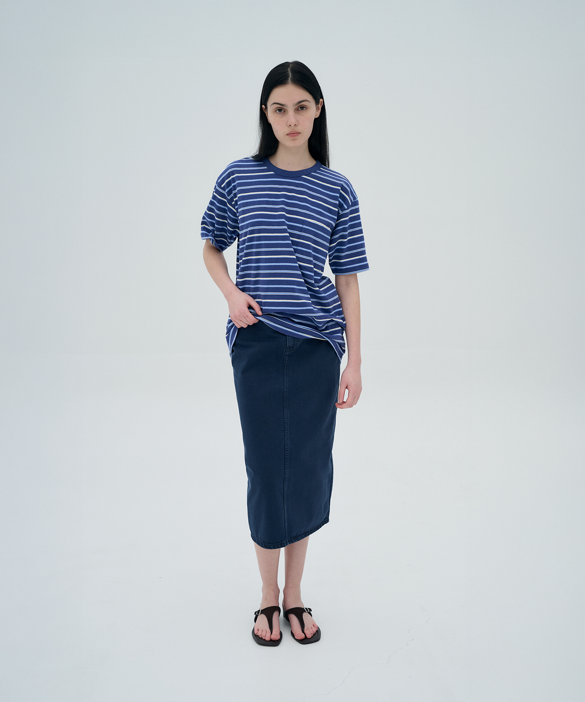 정감 스튜디오(JEONGGAM STUDIOS) Pocket Stripe T-shirt_3 color