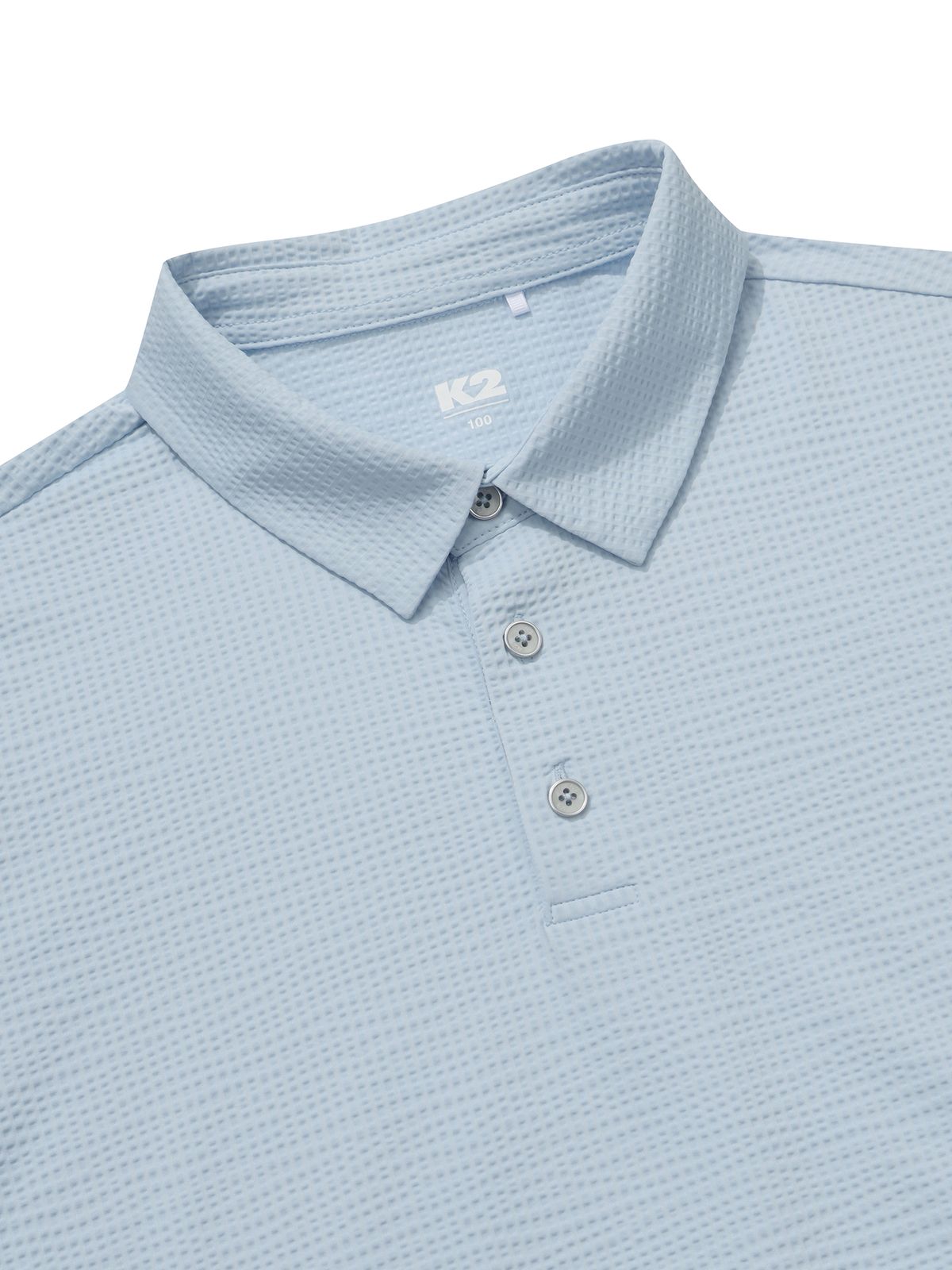 케이투(K2) 시원서커 ICE WAFFLE 폴로_Sky Blue