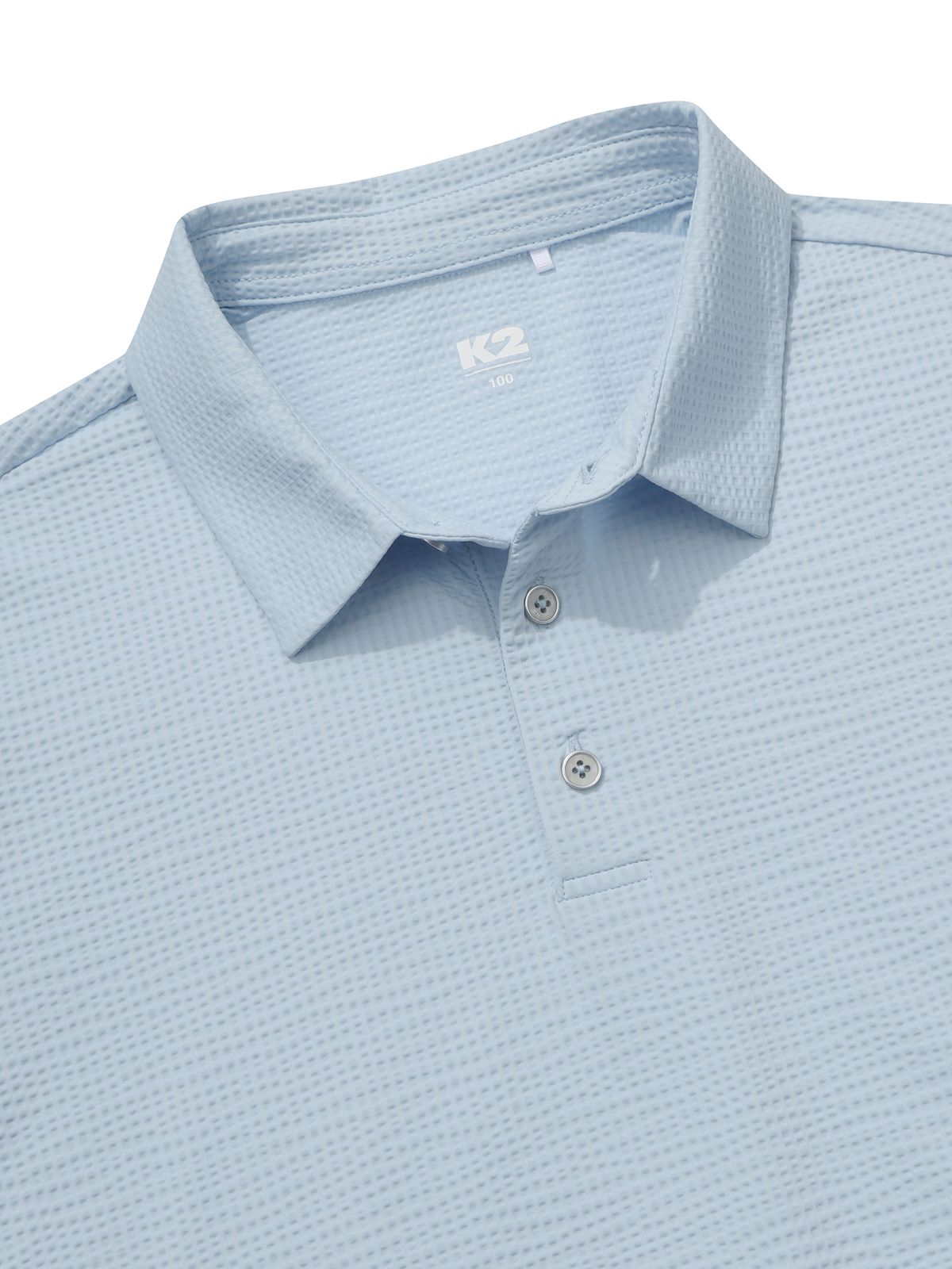 케이투(K2) 시원서커 ICE WAFFLE 폴로_Sky Blue
