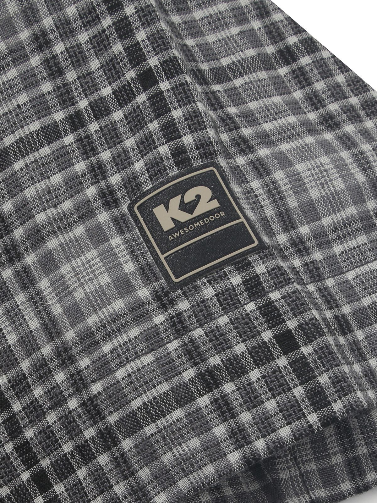 케이투(K2) FOR:REST 썸머 체크 반팔 셔츠_Dark Grey