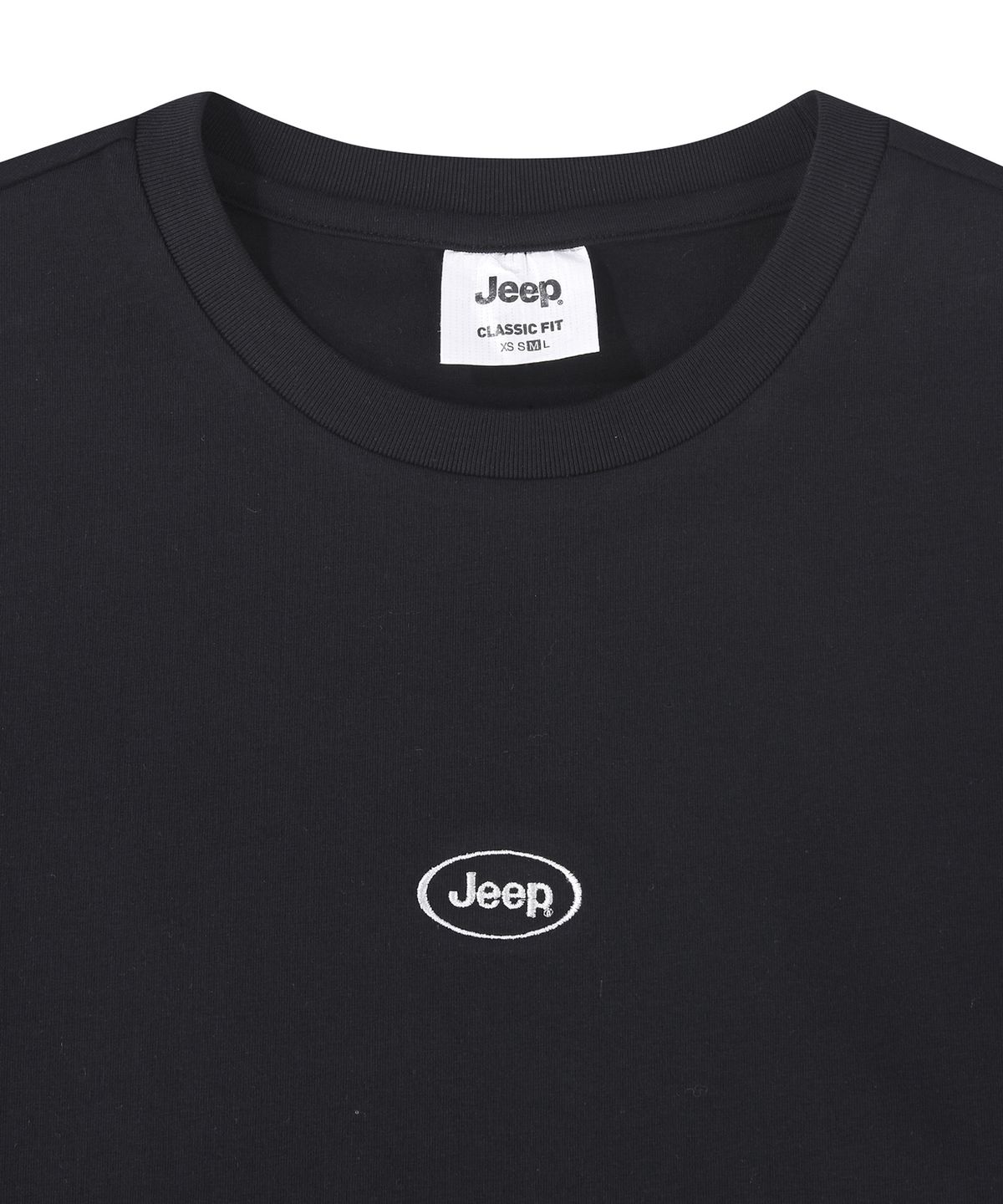지프(JEEP) WOMEN Jeep 원형로고 크롭 반팔 티셔츠 (JR5TSF503BK)