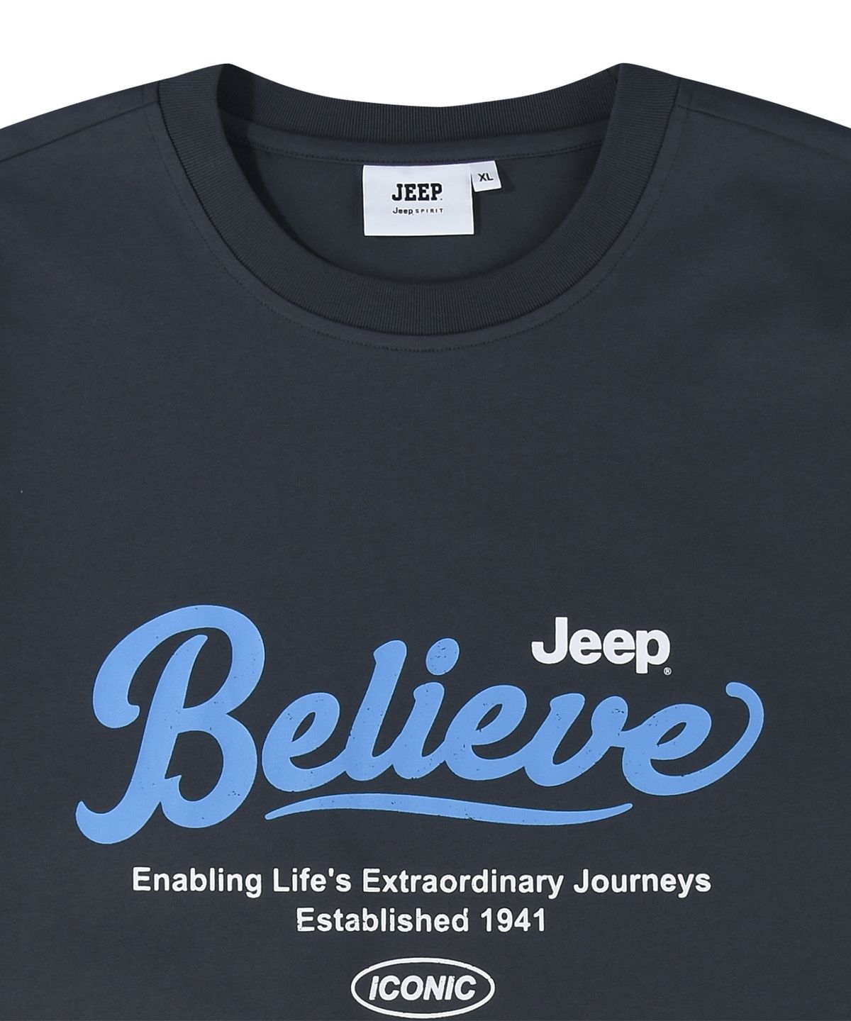 지프(JEEP) Jeep Believe 크랙로고 반팔 티셔츠 (JR5TSU162DG)