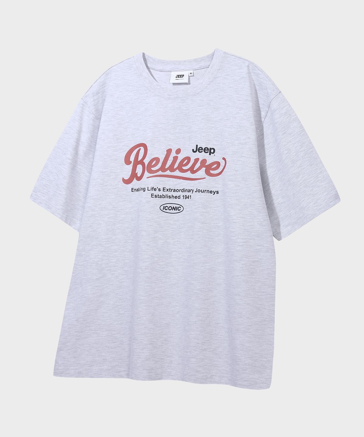지프(JEEP) Jeep Believe 크랙로고 반팔 티셔츠 (JR5TSU162MW)