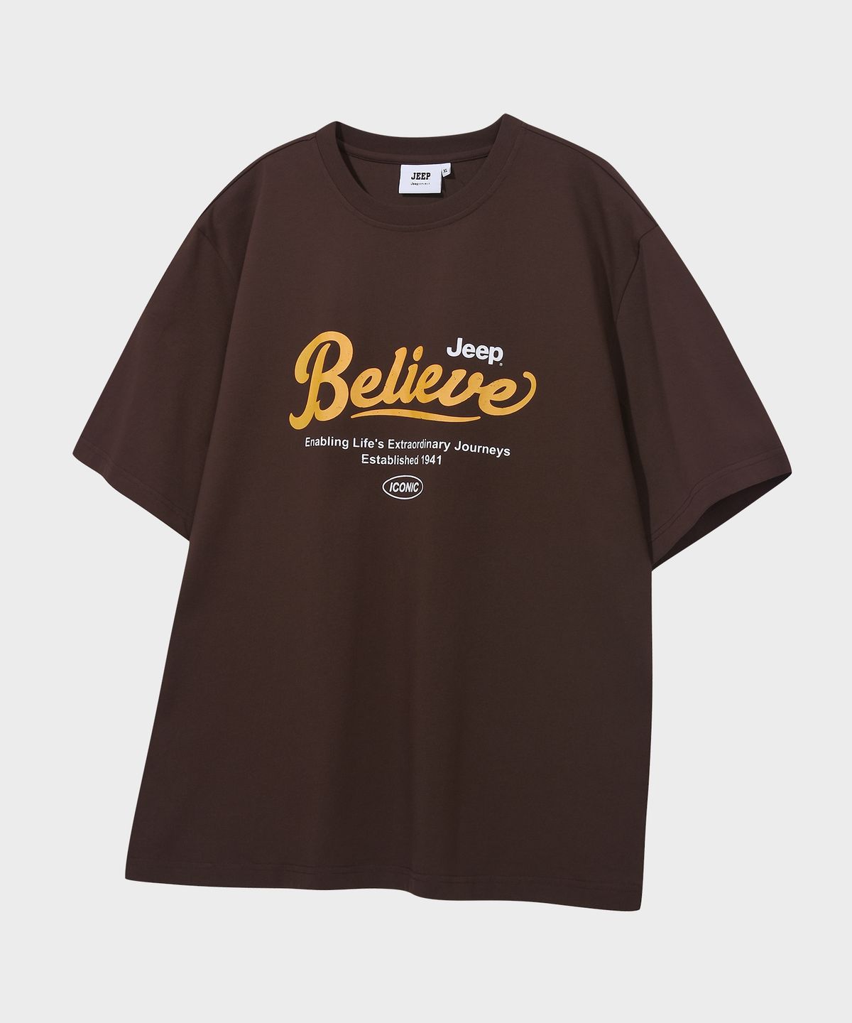지프(JEEP) Jeep Believe 크랙로고 반팔 티셔츠 (JR5TSU162BR)