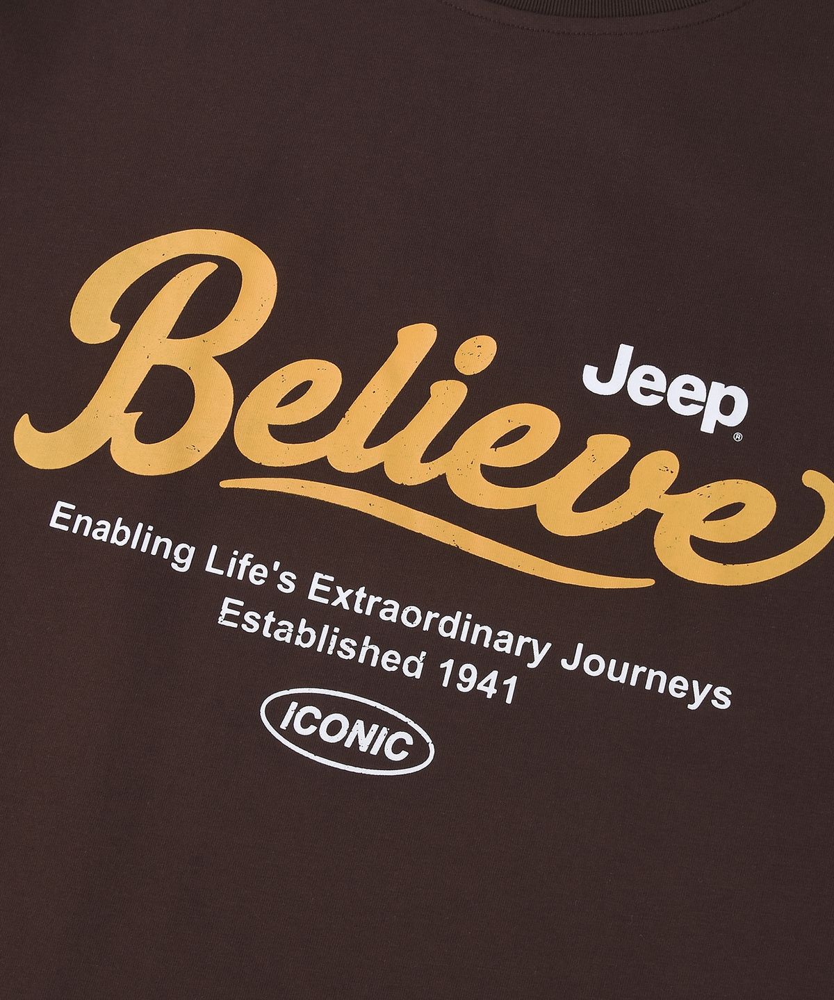 지프(JEEP) Jeep Believe 크랙로고 반팔 티셔츠 (JR5TSU162BR)