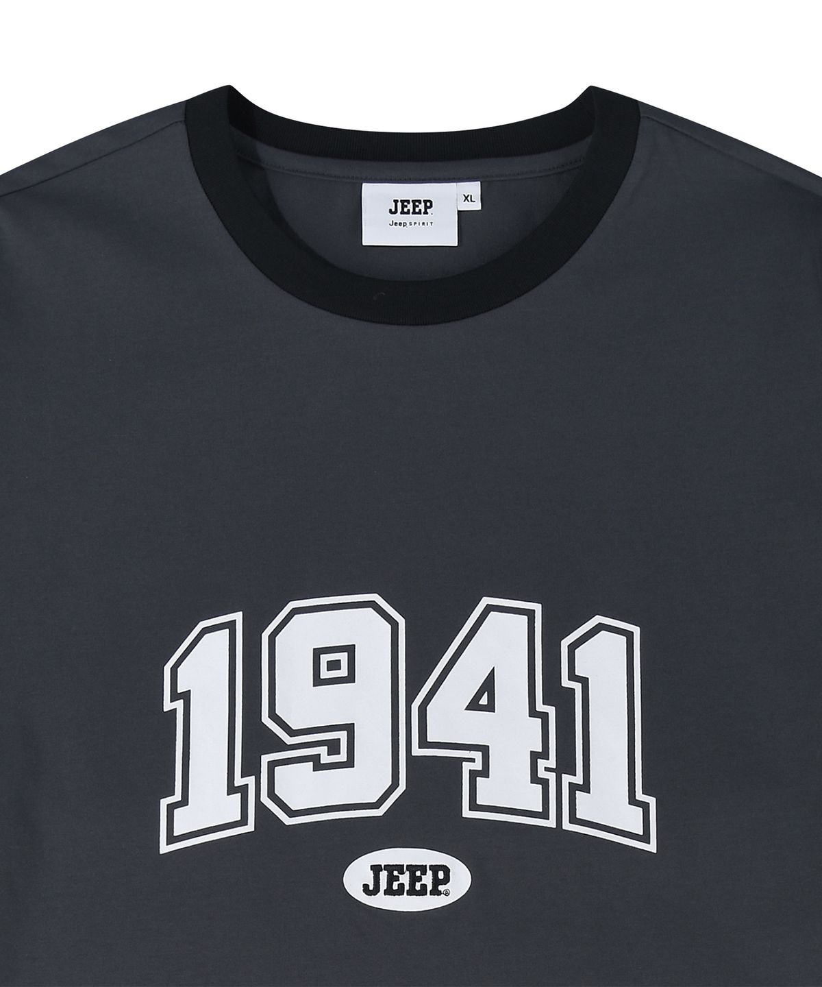지프(JEEP) 1941 아치 빅로고 링거 반팔 티셔츠 (JR5TSU184DG)
