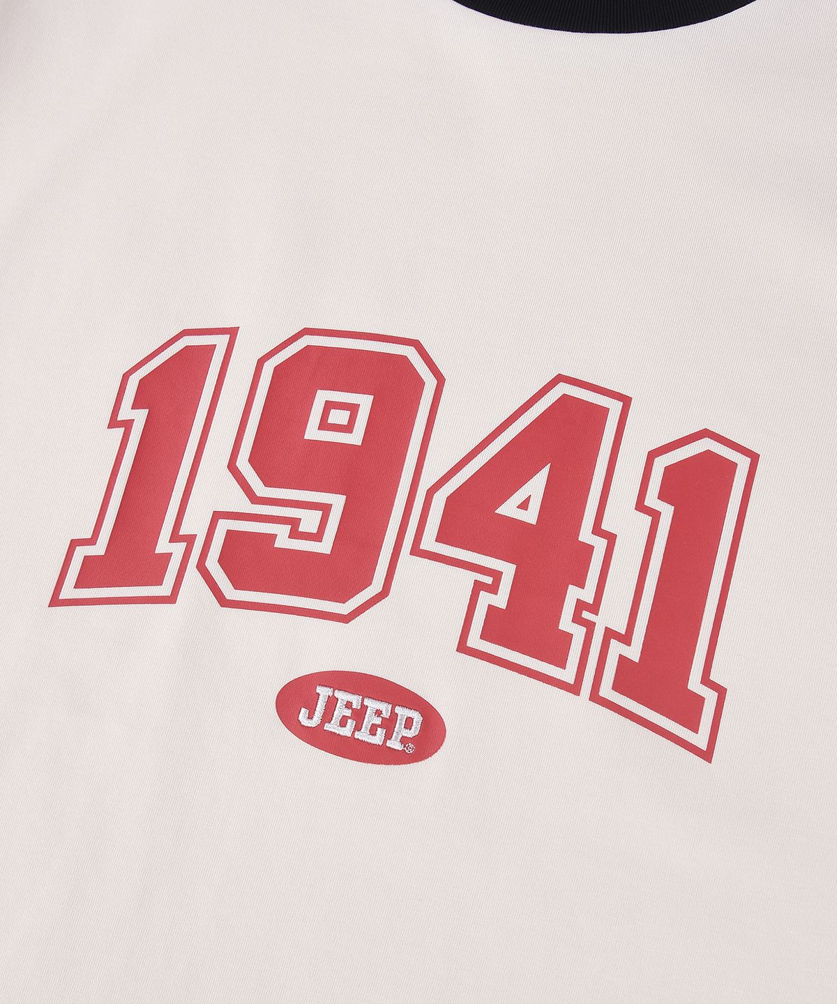 지프(JEEP) 1941 아치 빅로고 링거 반팔 티셔츠 (JR5TSU184IV)
