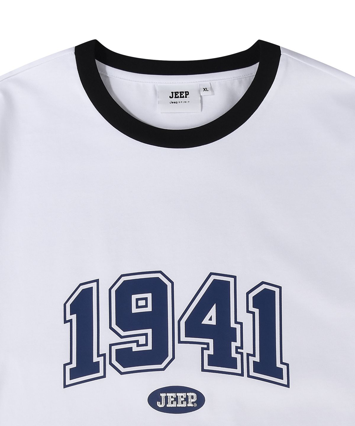 지프(JEEP) 1941 아치 빅로고 링거 반팔 티셔츠 (JR5TSU184WH)