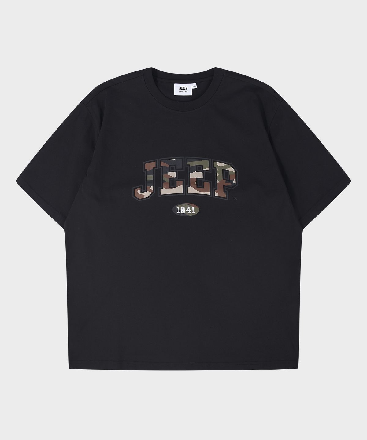 지프(JEEP) JEEP 아치 빅로고 반팔 티셔츠 (JR5TSU183BK) 카모폴라쥬