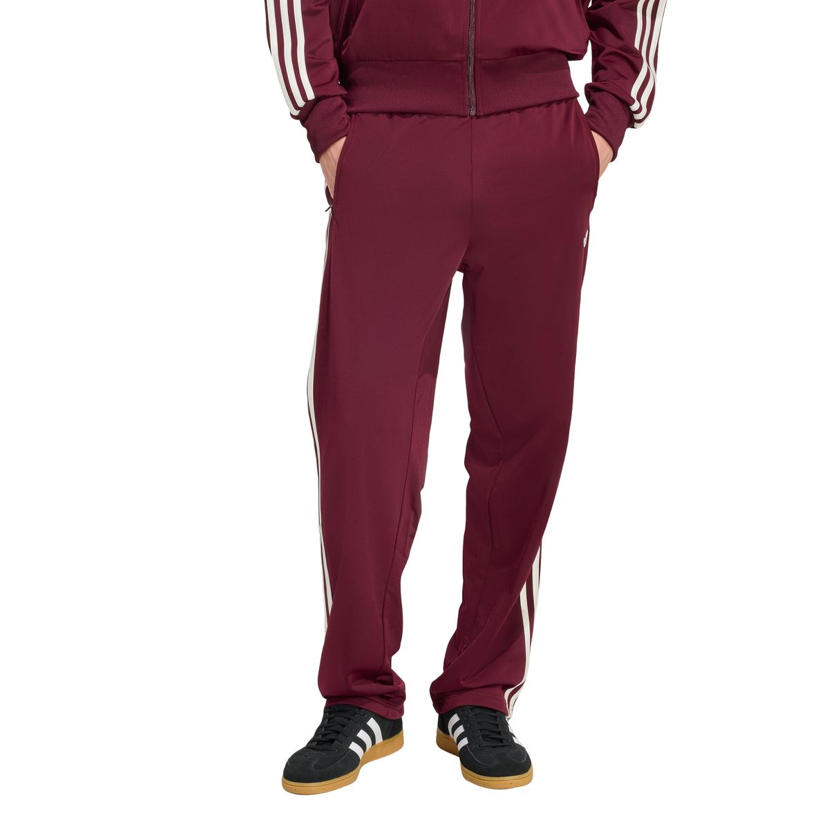 아디다스(ADIDAS) 파이어버드 트랙 팬츠 - 마룬:화이트 / KE1651