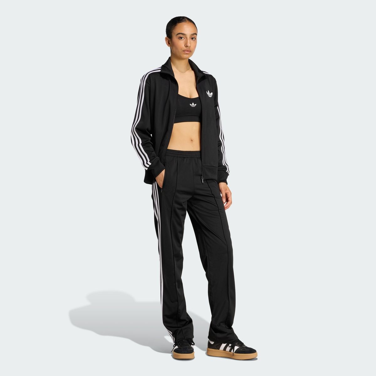 아디다스(ADIDAS) 파이어버드 루즈 트랙탑 - 블랙:화이트 / KD7983