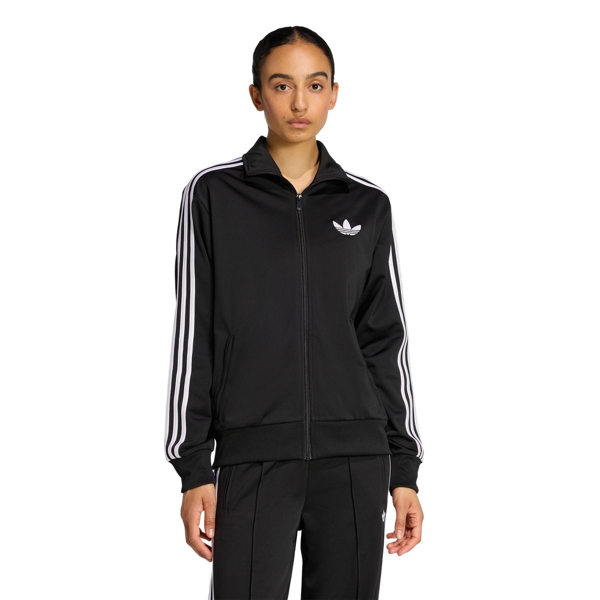 아디다스(ADIDAS) 파이어버드 루즈 트랙탑 - 블랙:화이트 / KD7983
