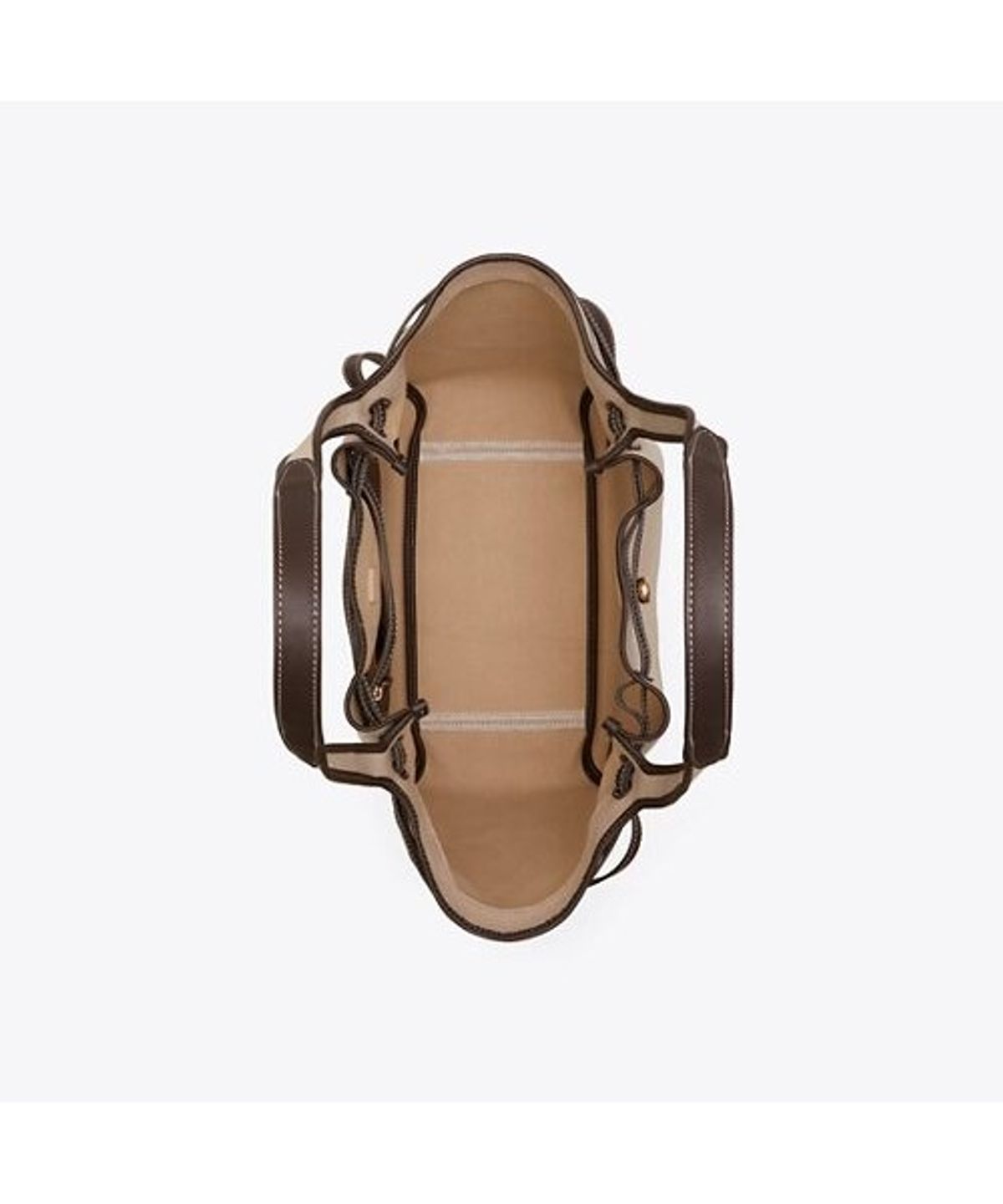 토리버치(TORYBURCH) 로미 캔버스 토트 - 더스티 아몬드 / 비앙코 화이트
