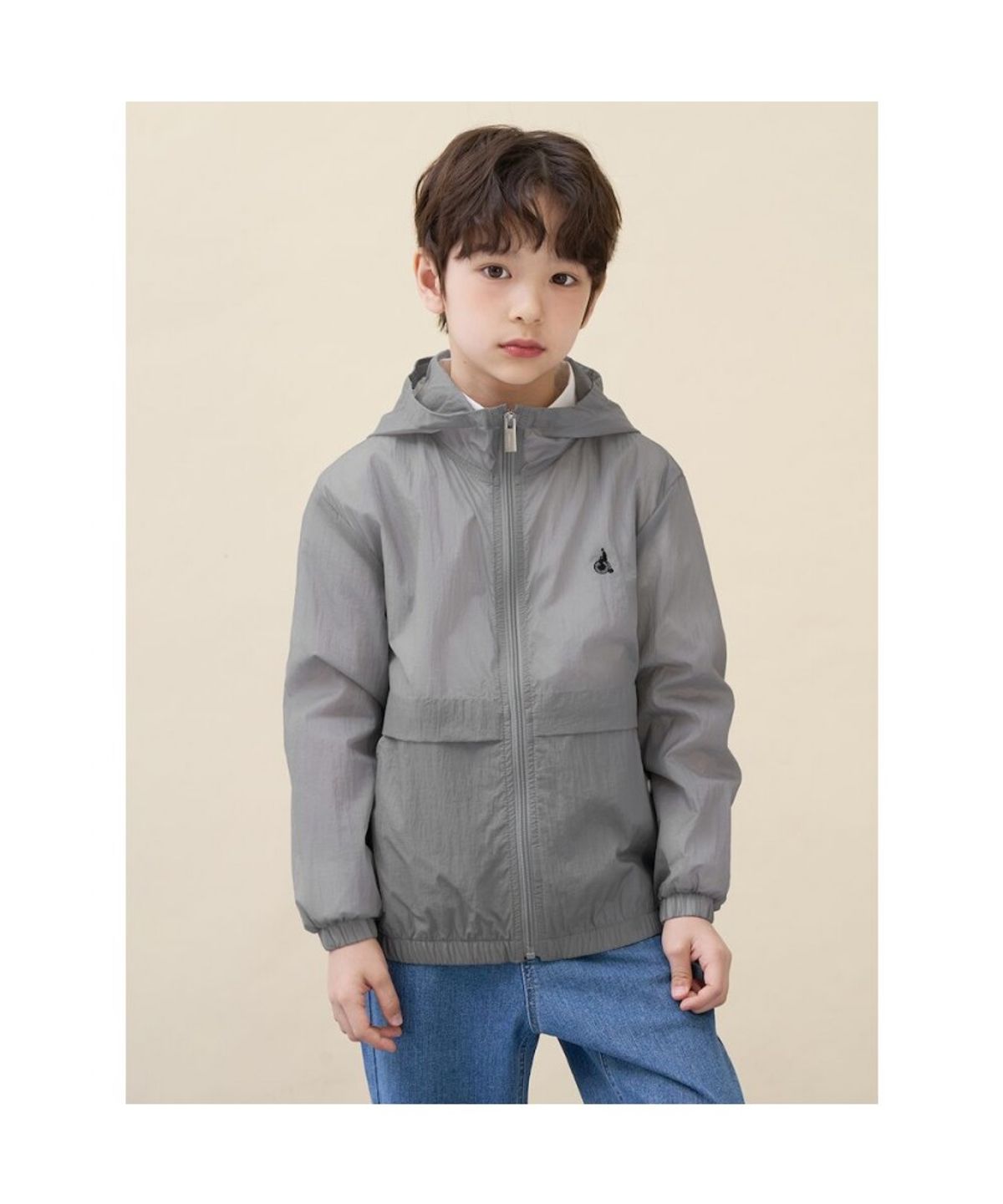 빈폴 키즈(BEANPOLE KIDS) 한줌 바람막이 점퍼  라이트 그레이 (BI6339U012)