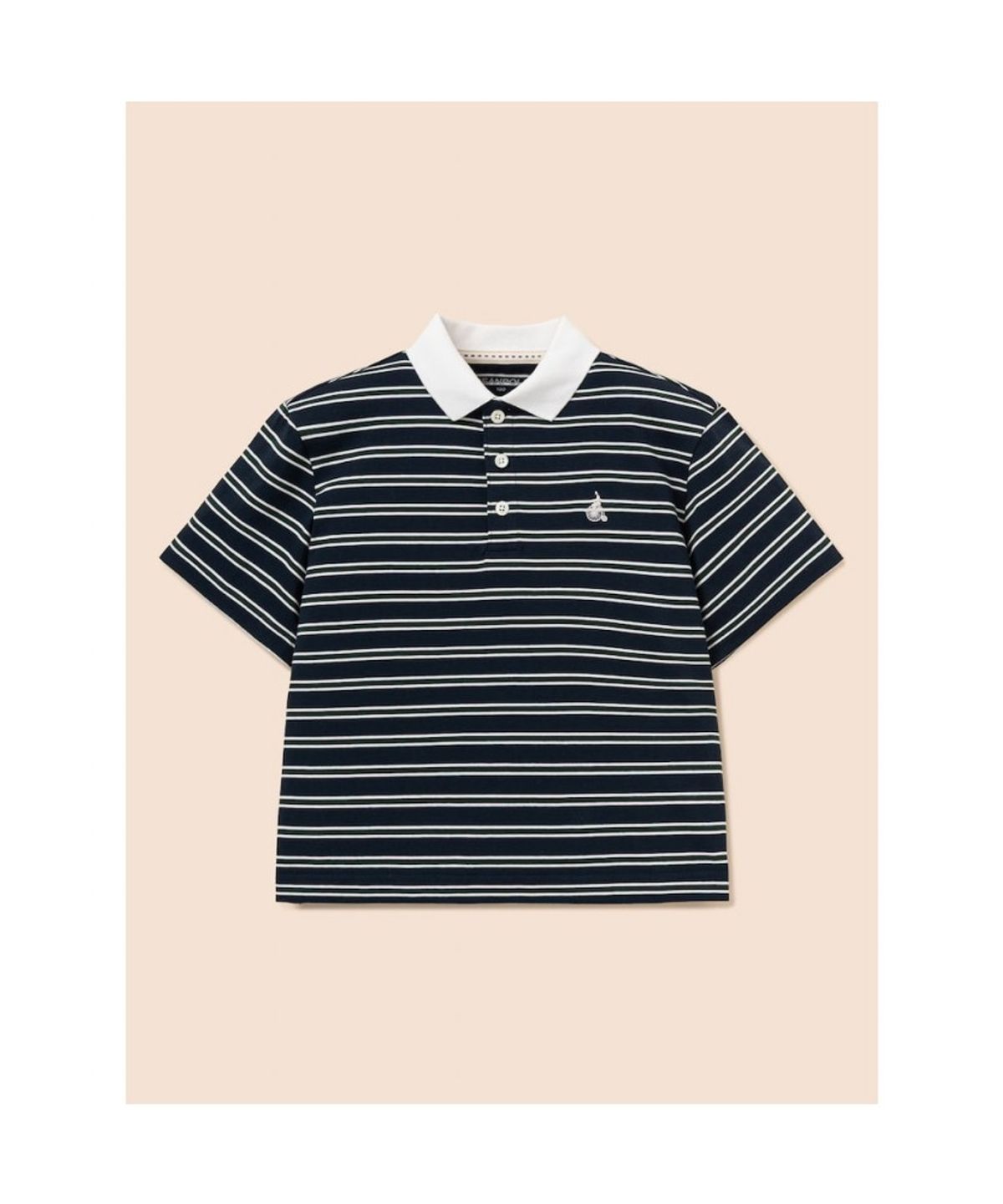 빈폴 키즈(BEANPOLE KIDS) 멀티 스트라이프 럭비 반소매 티셔츠  네이비 (BI6342U04R)