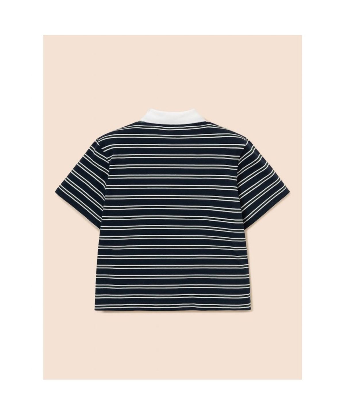 빈폴 키즈(BEANPOLE KIDS) 멀티 스트라이프 럭비 반소매 티셔츠  네이비 (BI6342U04R)