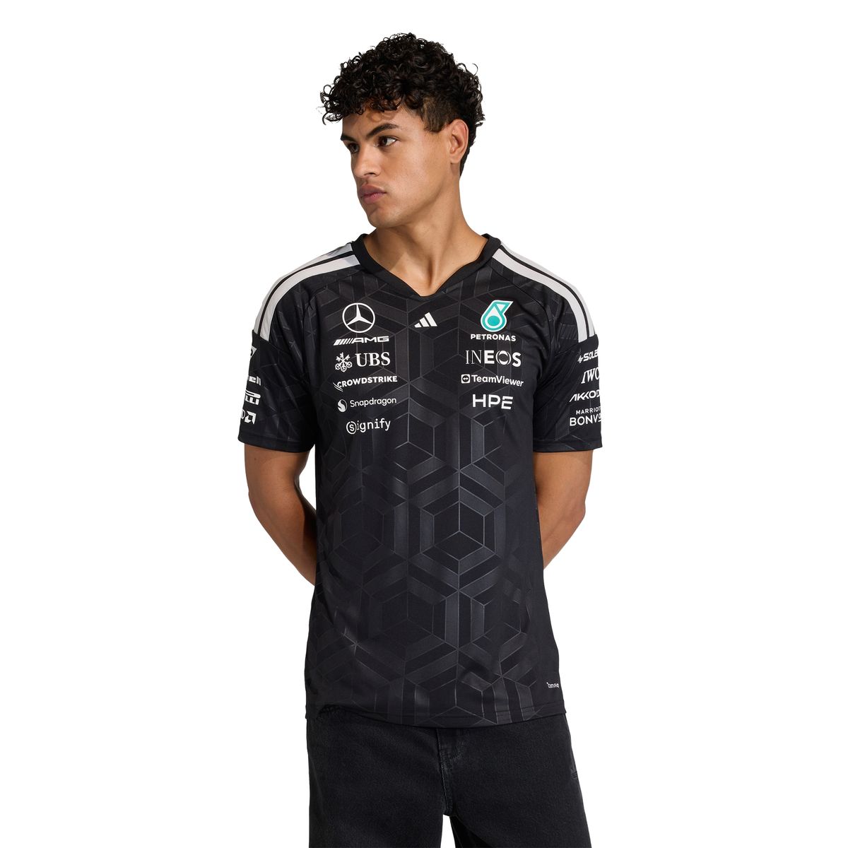아디다스(ADIDAS) 메르세데스 AMG F1 팀 드라이버 저지 M - 블랙 / KF0161