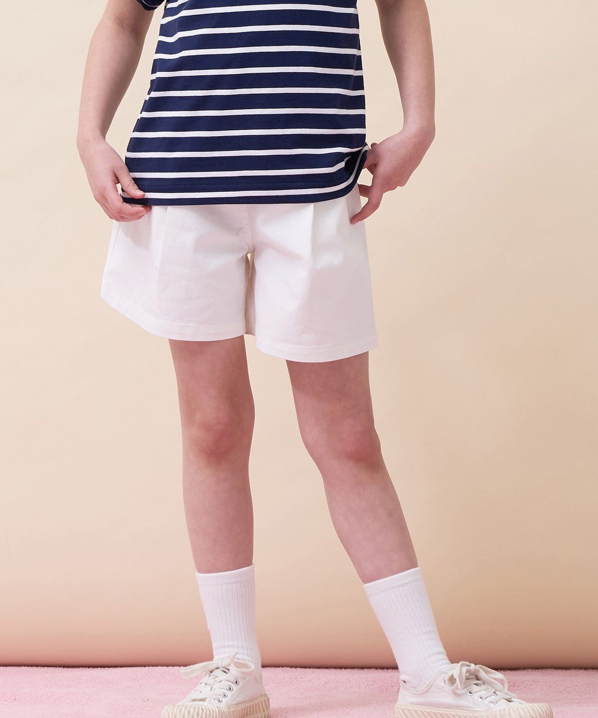 빈폴 키즈(BEANPOLE KIDS) 여아 우븐 반바지  아이보리 (BI6325G020)