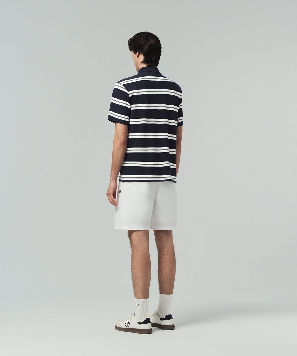세르지오 타키니(SERGIO TACCHINI) M 스트라이프 반팔 폴로 (Navy)