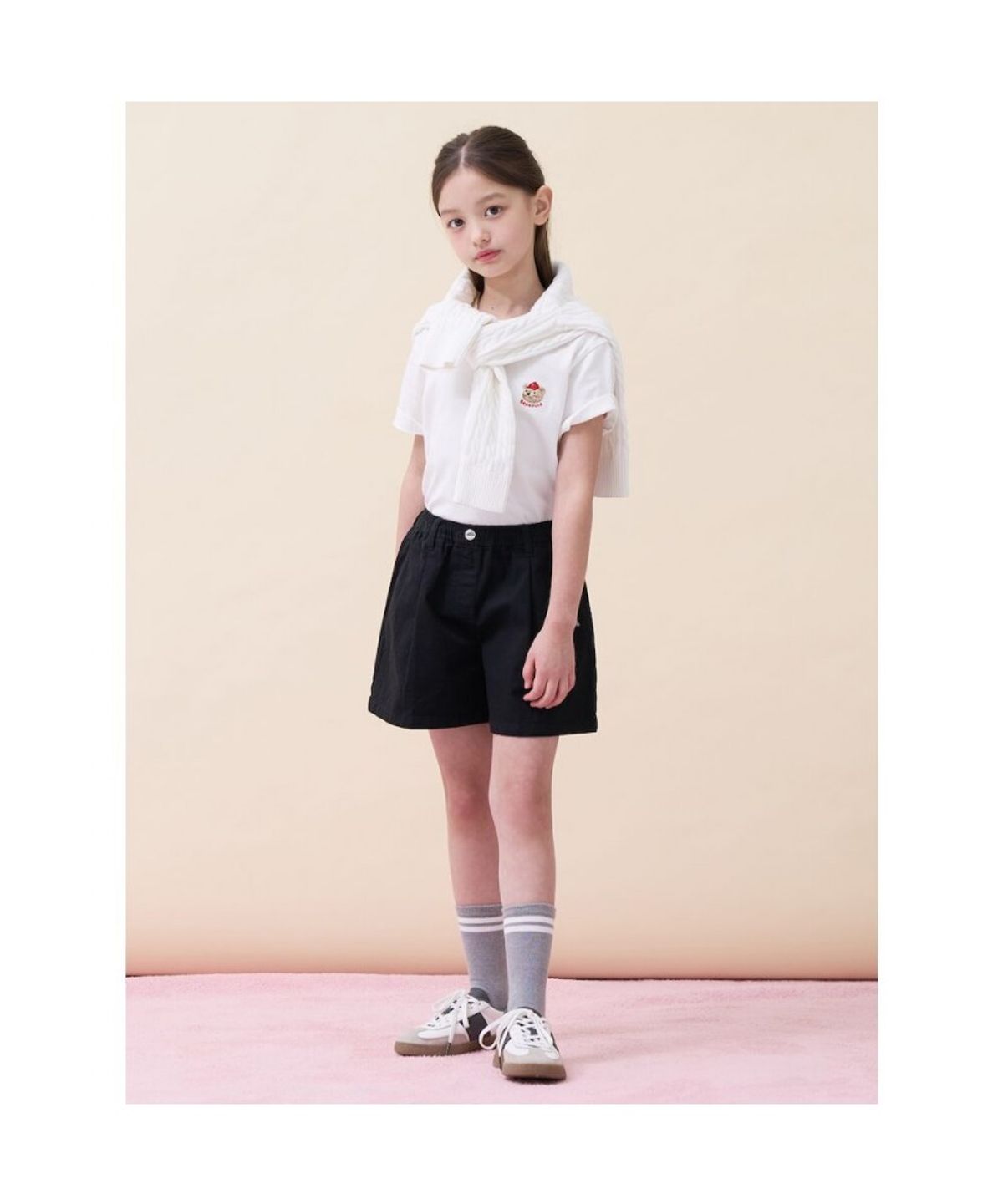빈폴 키즈(BEANPOLE KIDS) 여아 우븐 반바지  블랙 (BI6325G025)