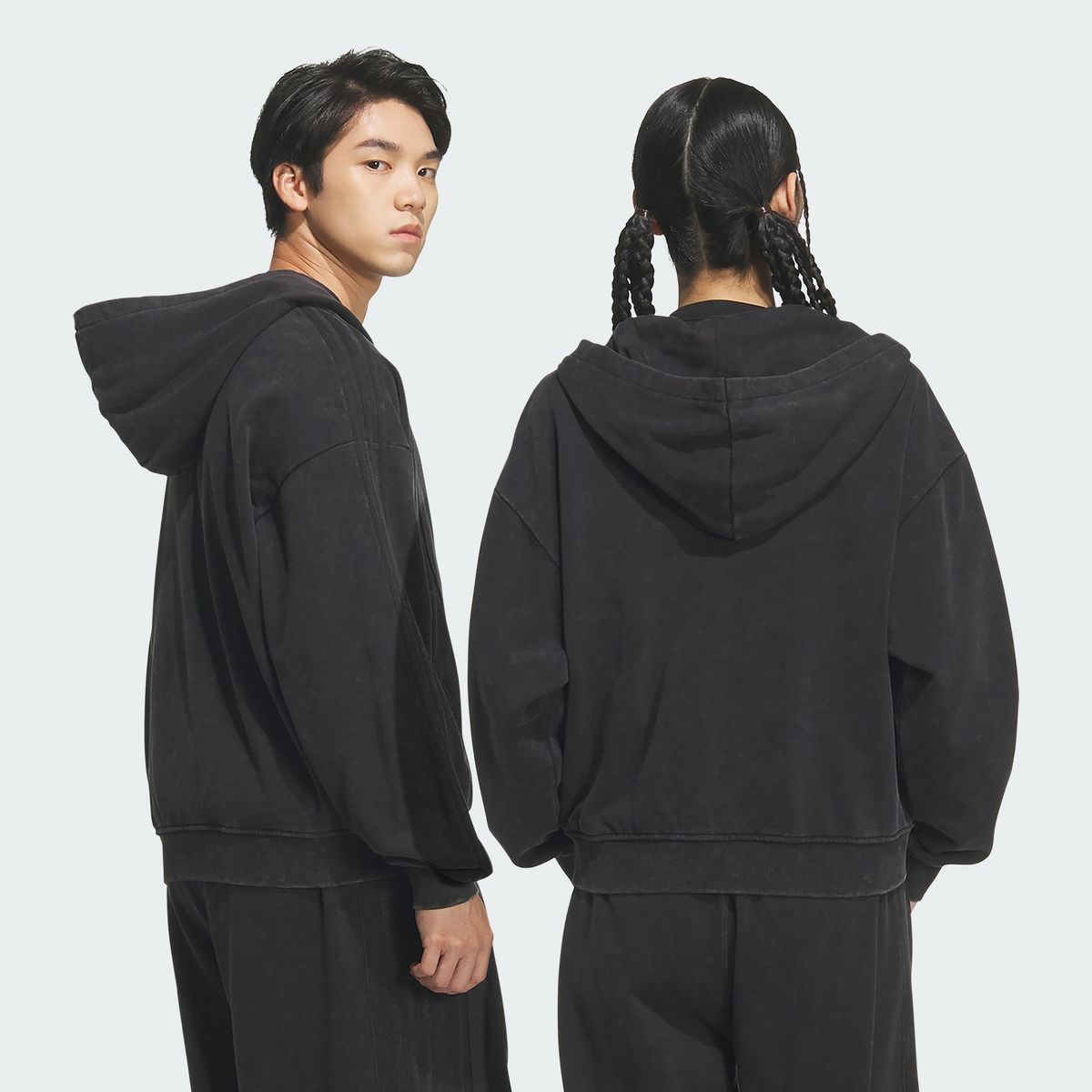 아디다스(ADIDAS) 팀가이스트 풀집 후디 - 블랙 / KQ5524