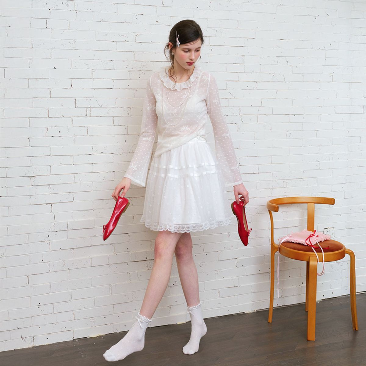쎄무아듀(CEST MOIDEW) Cest_Fairy lace banding skirt