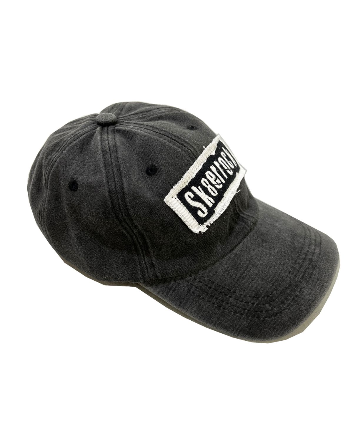 스케이터락(SK8ER ROCK) Patchwork PigmentWashing Ball Cap ((charcoal))