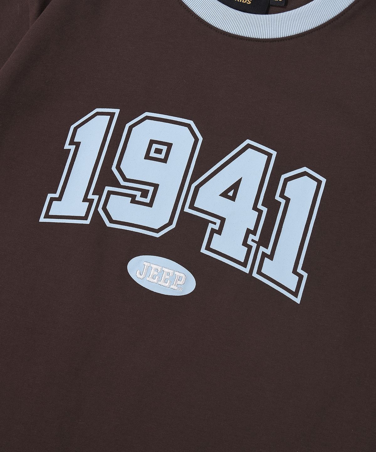 지프키즈(JEEPKIDS) 1941 아치 빅로고 링거 반팔 티셔츠 (KR5TSU184BR)
