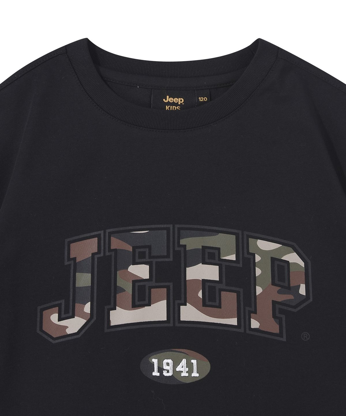 지프키즈(JEEPKIDS) JEEP 아치 빅로고 반팔 티셔츠 (KR5TSU183BK)