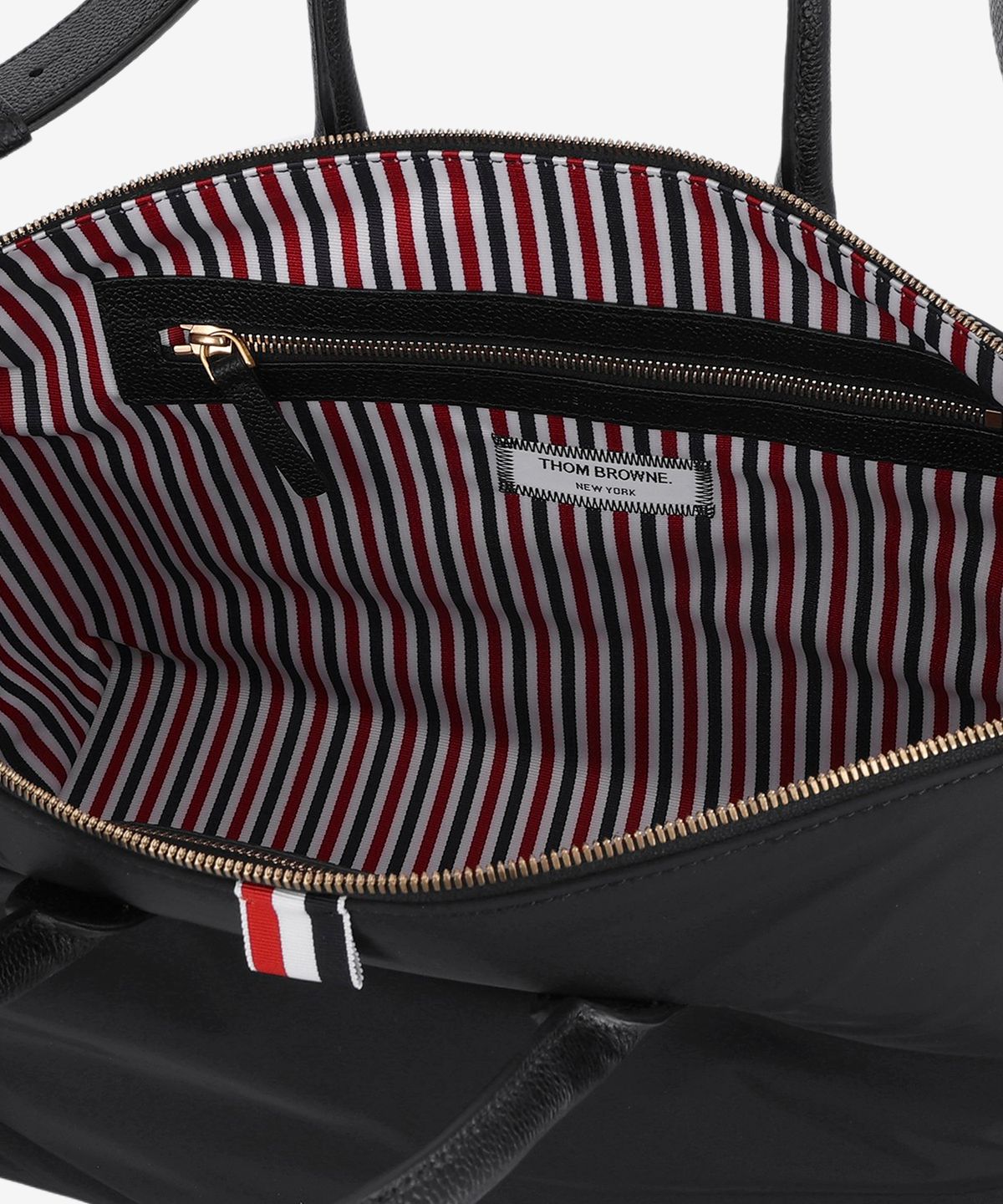 톰 브라운(THOM BROWNE) 미디움 폴리 트윌 더플백 - 블랙 / UAG216A07259001
