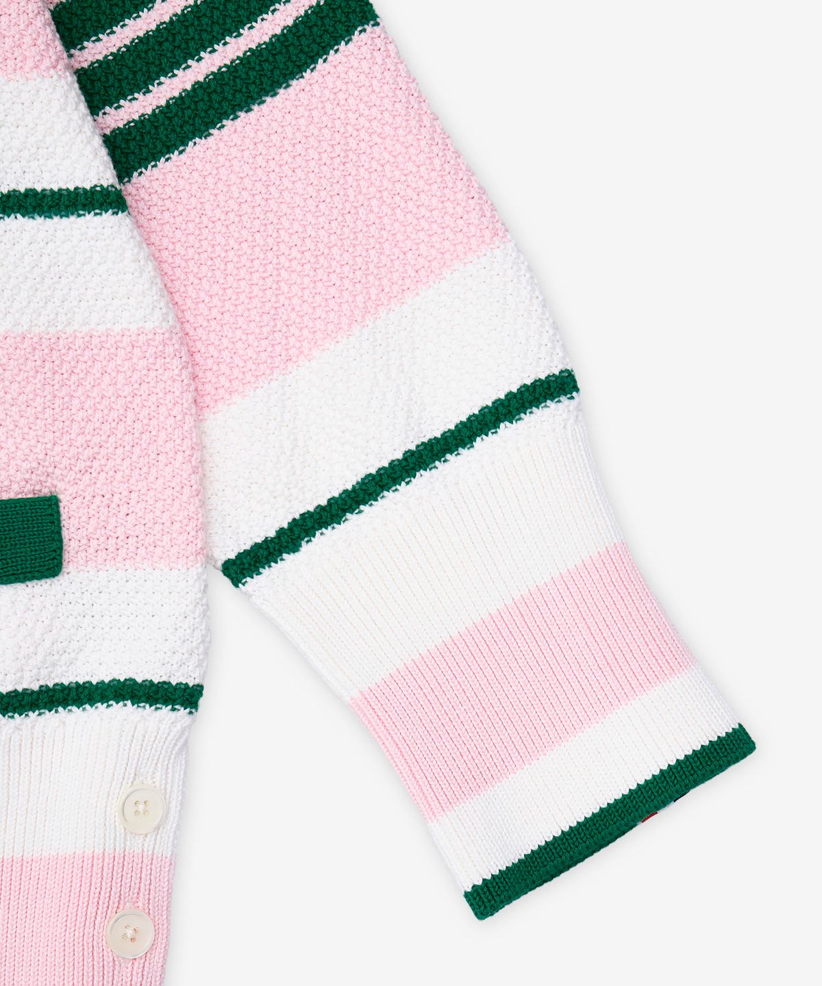톰 브라운(THOM BROWNE) 시드 스티치 4-바 가디건 - 라이트 핑크 / MKC641AY3016642