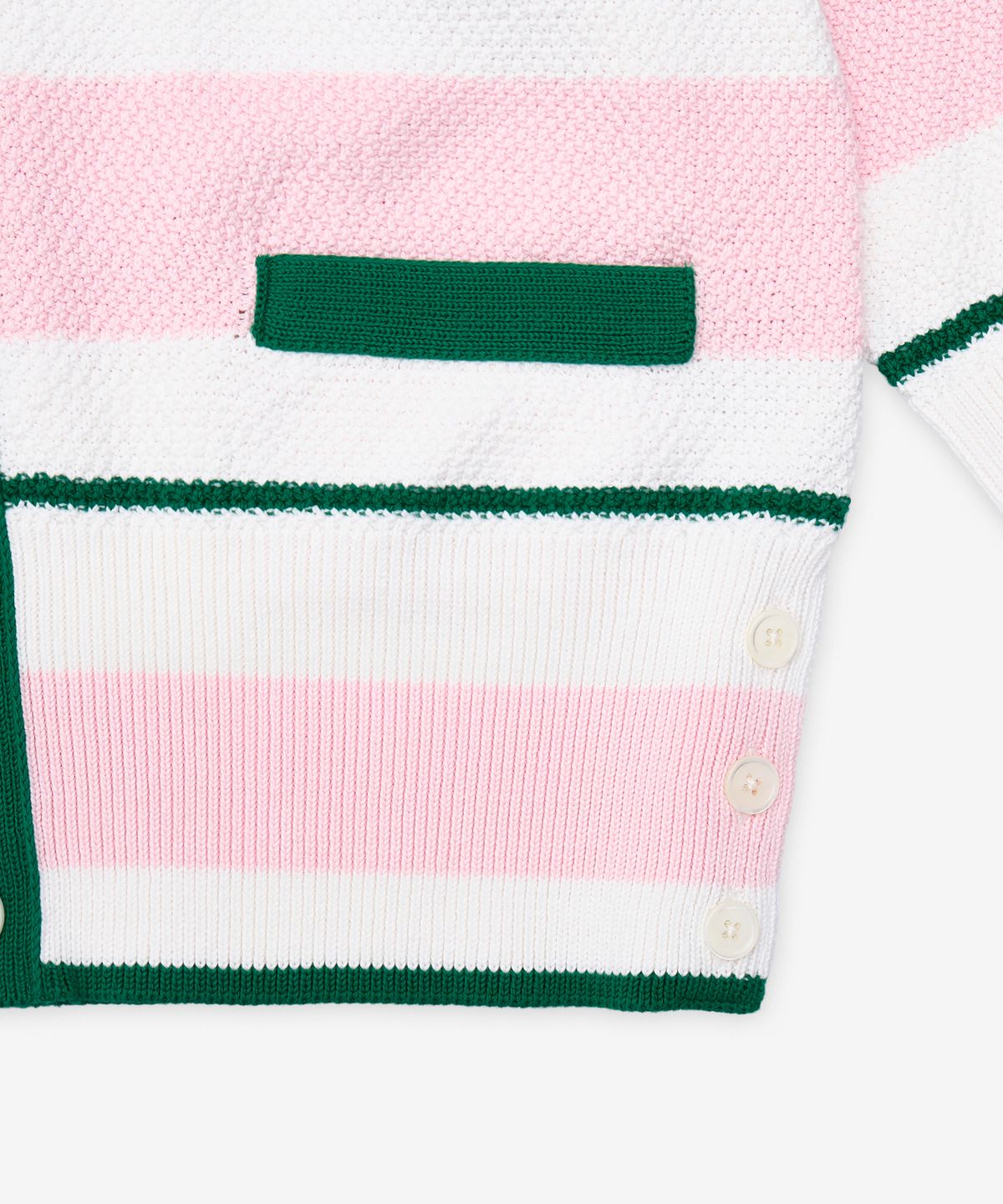 톰 브라운(THOM BROWNE) 시드 스티치 4-바 가디건 - 라이트 핑크 / MKC641AY3016642