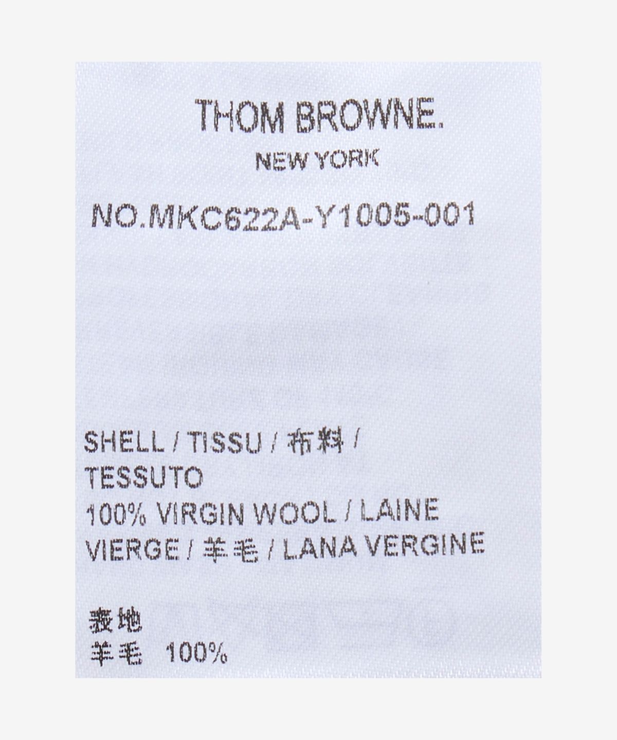 톰 브라운(THOM BROWNE) 메리노 베이비 케이블 스티치 RWB 스트라이프 가디건 - 블랙 / MKC622AY1005001