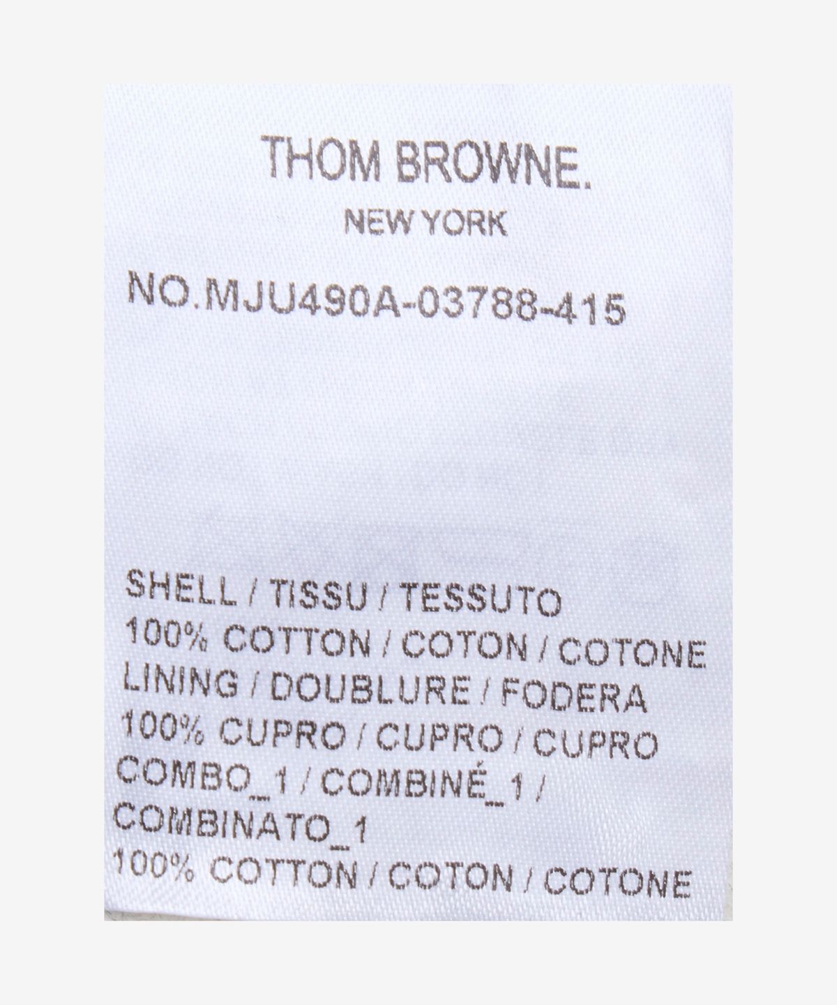 톰 브라운(THOM BROWNE) 코튼 트윌 4-바 언컨스트럭티드 클래식 스포츠 코트 재킷 - 네이비 / MJU490A03788415