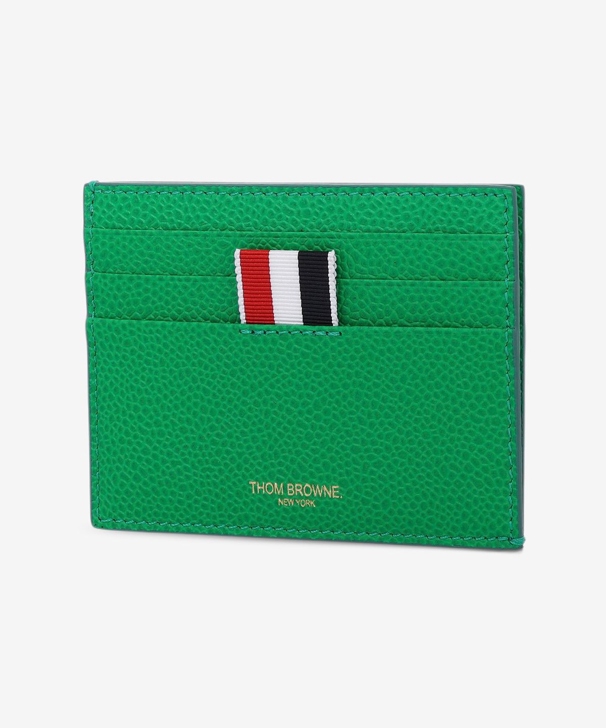 톰 브라운(THOM BROWNE) 페블 그레인 노트 컴파트먼트 카드 홀더 - 그린 / MAW031L00198350