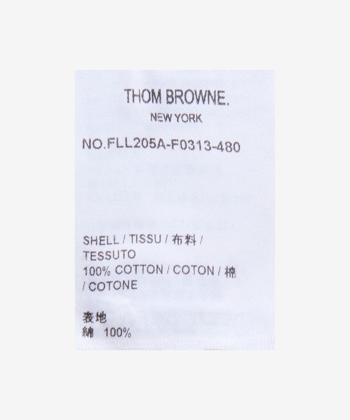 톰 브라운(THOM BROWNE) 옥스포드 크롭 숏 슬리브 셔츠 - 라이트 블루 / FLL205AF0313480