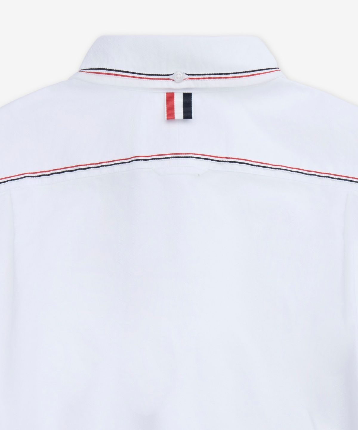 톰 브라운(THOM BROWNE) 클래식 롱슬리브 크롭 셔츠 - 화이트 / FLL196GF0313100