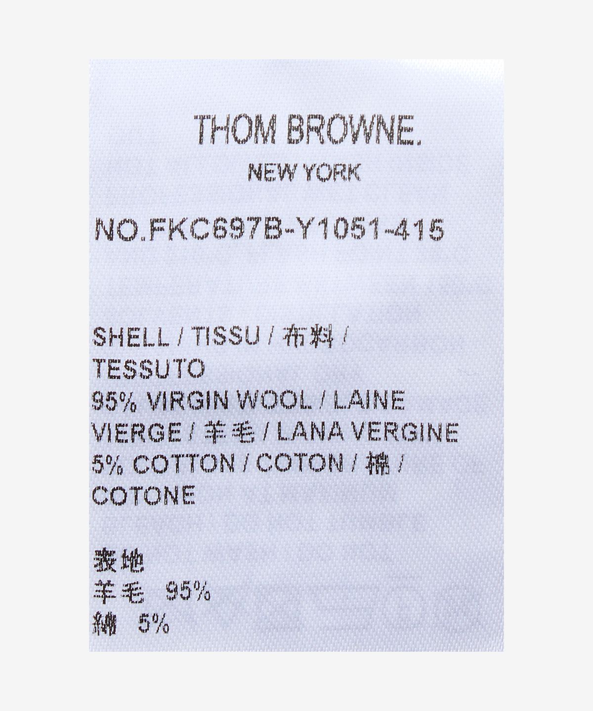 톰 브라운(THOM BROWNE) 메리노 울 보블 스티치 레이스 트림 가디건 - 네이비 / FKC697BY1051415