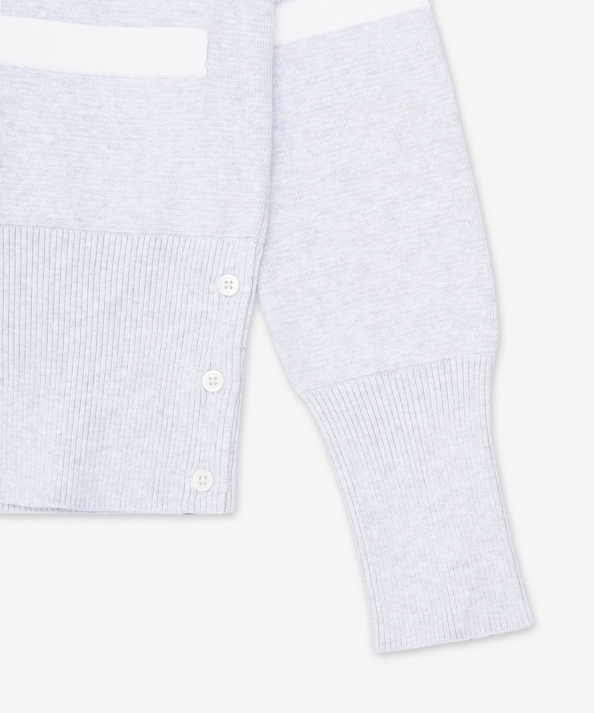 톰 브라운(THOM BROWNE) 밀라노 스티치 코튼 4-바 가디건 - 페일 그레이 / FKC207B00219050