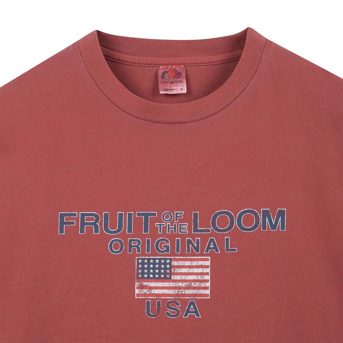 프룻오브더룸(FRUIT OF THE LOOM) 피그먼트 USA 그래픽 티셔츠(RED)