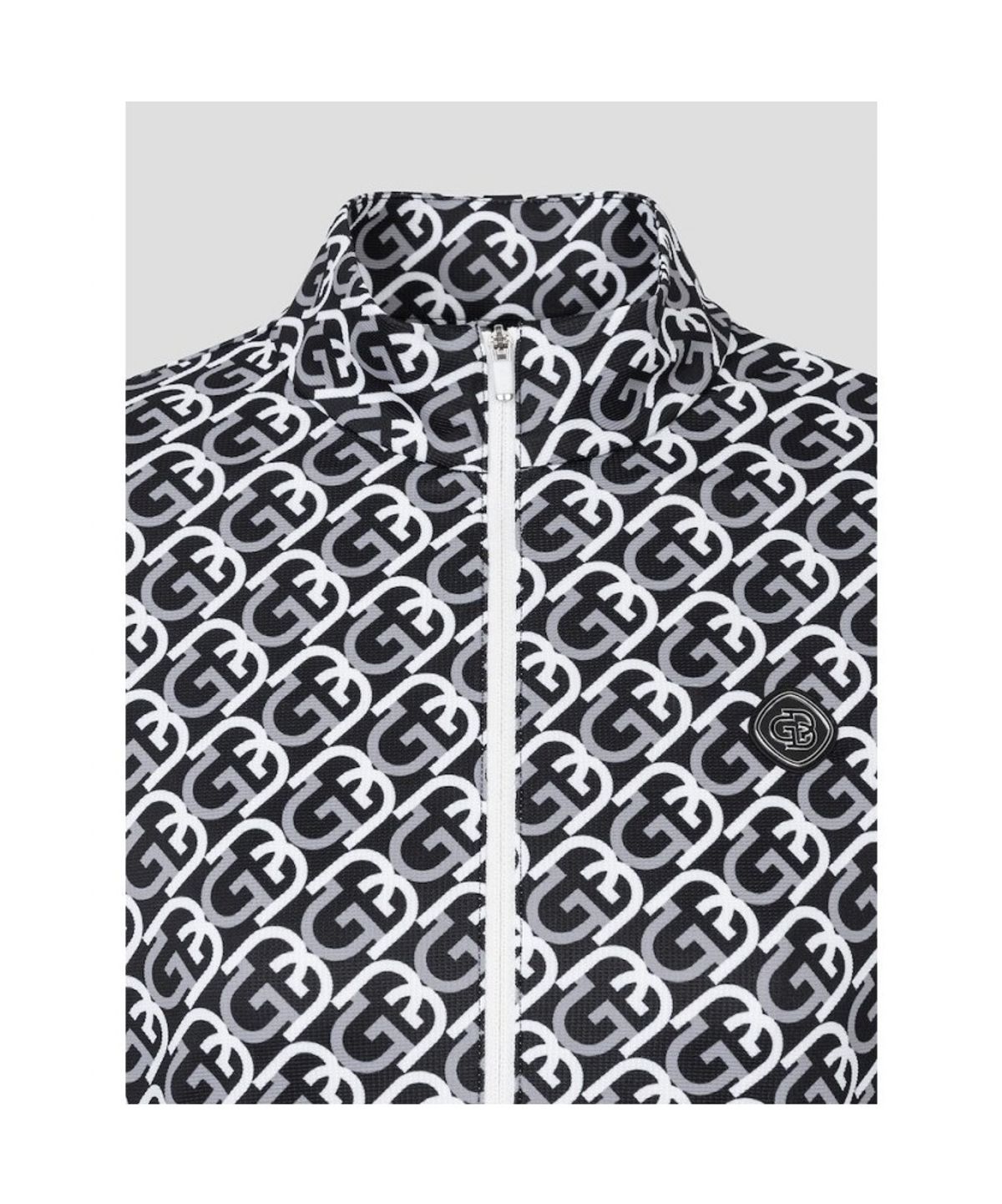 빈폴골프(BEANPOLE GOLF) [B_under] 여성 패턴 풀집업 긴소매 티셔츠  블랙