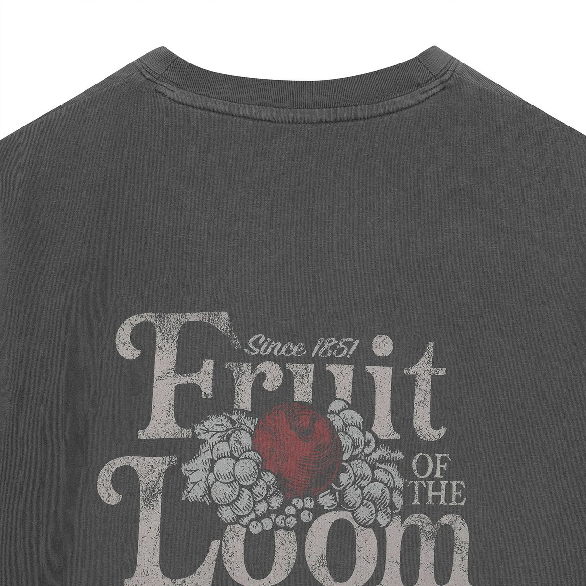 프룻오브더룸(FRUIT OF THE LOOM) 피그먼트 로고 그래픽 반팔티(CHARCOAL GREY)