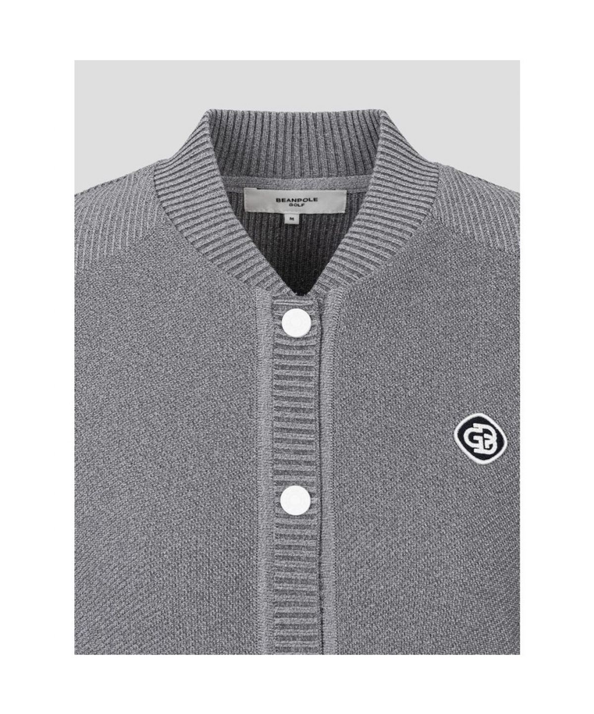 빈폴골프(BEANPOLE GOLF) 여성 칼라넥 풀오픈 니트 베스트  그레이