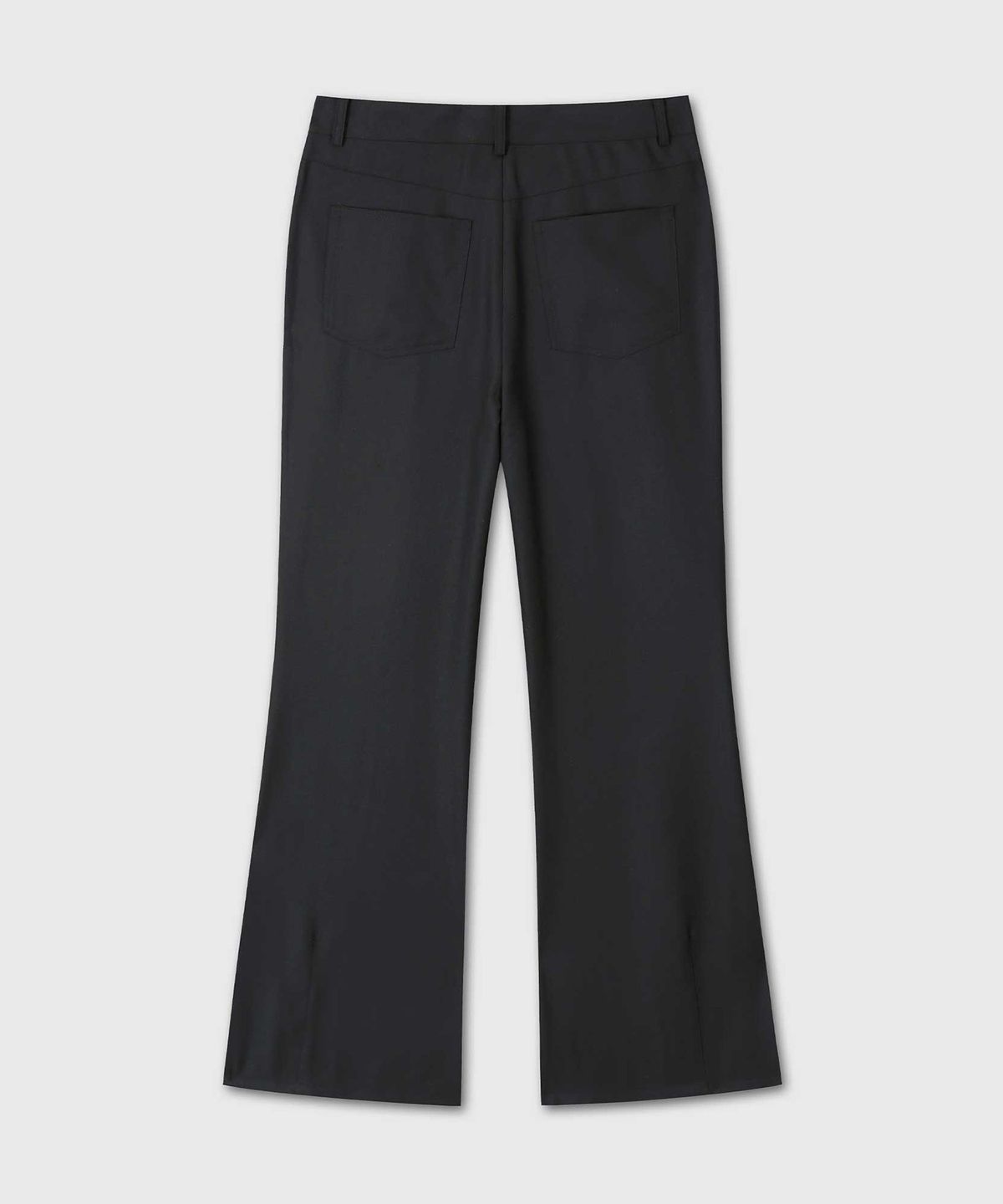 베른(VERN) STRUCTURED HERRINGBONE FLARE PANTS (BLACK)