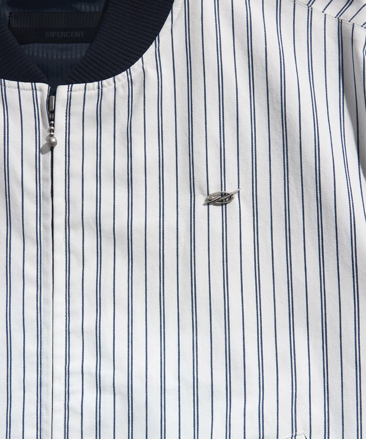 51퍼센트(51PERCENT) Stripe blouson - white