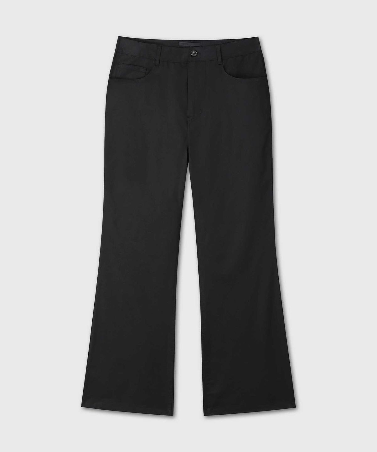 베른(VERN) TEXTURED FLARE FINE COTTON PANTS (BLACK)