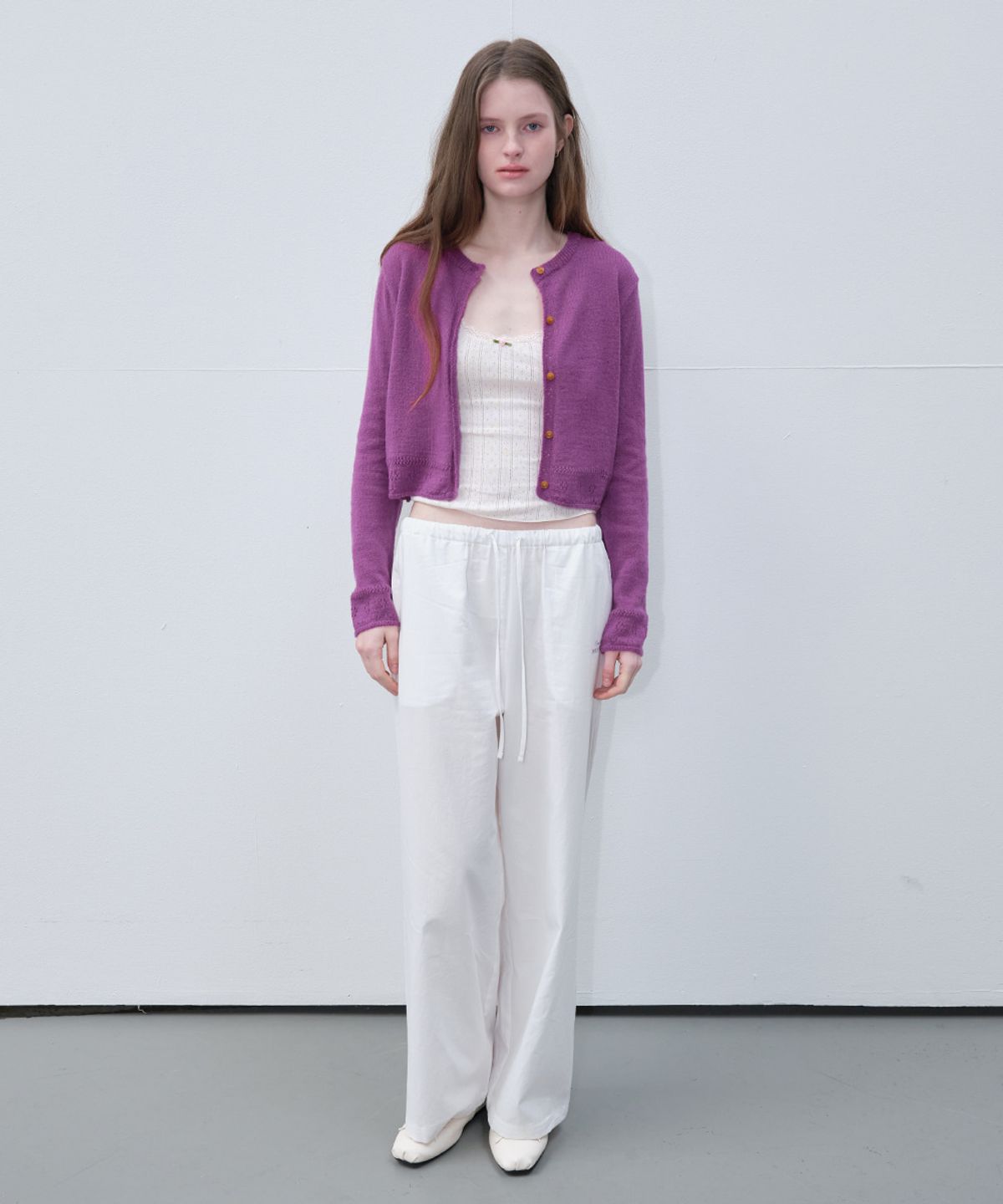프리버07(FRIVER07) Cotton sheer banding pants [FRSP06PT01]_White
