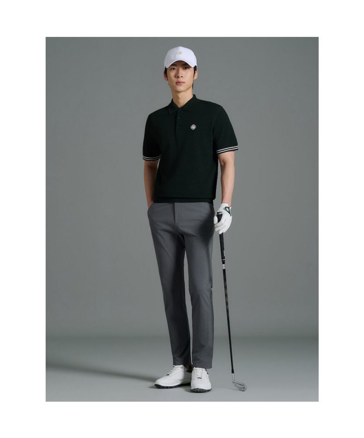 빈폴골프(BEANPOLE GOLF) 남성 경량 면터치 슬림 팬츠  그레이