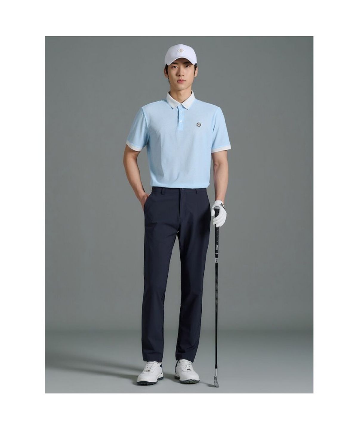 빈폴골프(BEANPOLE GOLF) 남성 경량 면터치 슬림 팬츠  네이비